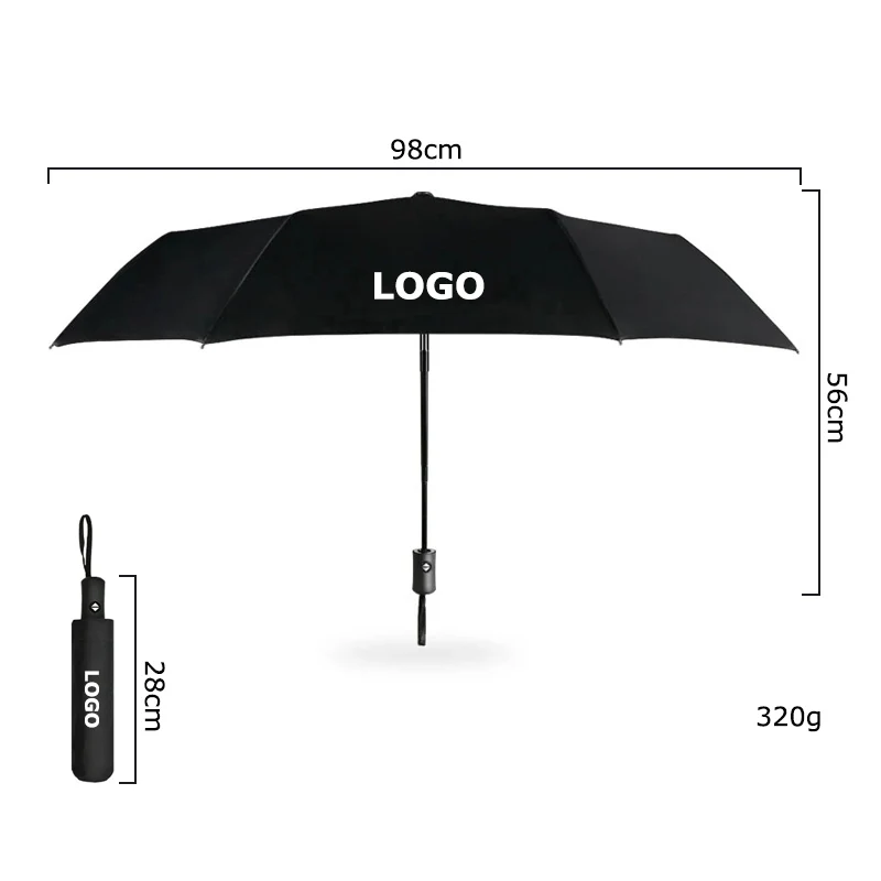 Multiple Car Brand Logo Badge Umbrella Automatic Fold Windproof Business Advertising Gift Parasol Men Woman Sunscreen Portable