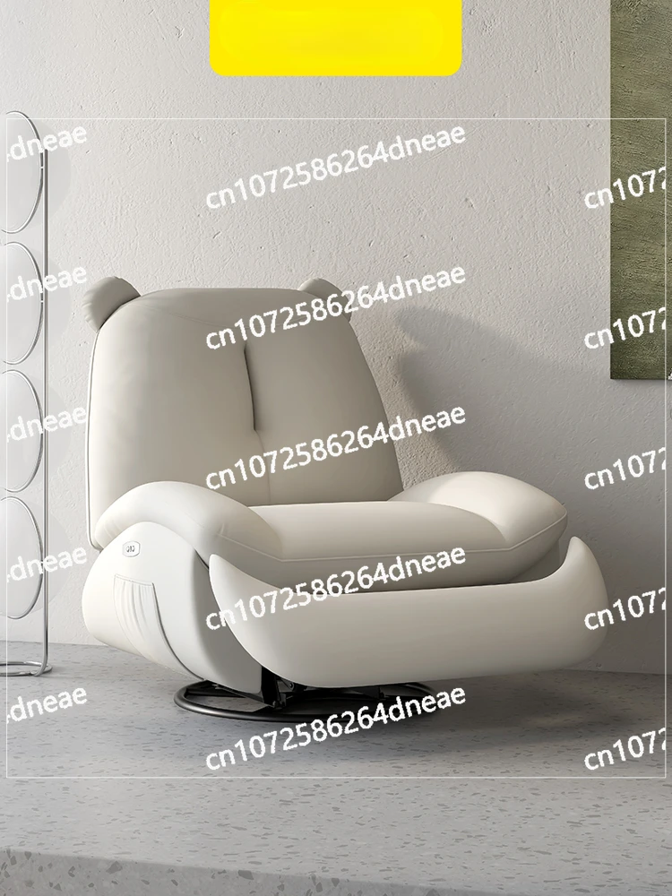 

Cream wind lazy space capsule cinema sleepable reclining Internet celebrity single bear sofa multi-functional electric rocking c