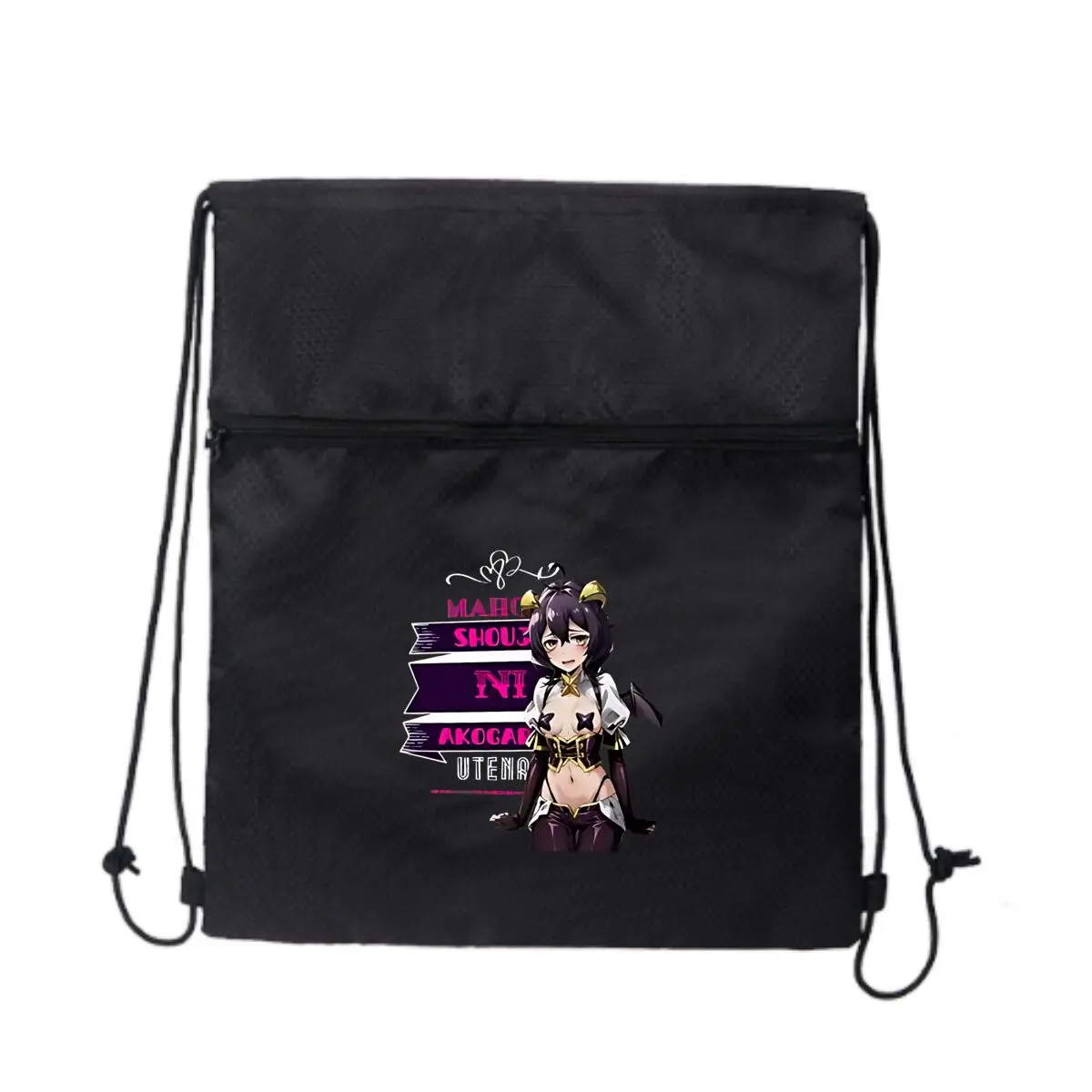 

Аниме Девушка Крутой вид Легкий рюкзак на шнурке для рюкзака Открытый рюкзак для отдыха Сумка на молнии