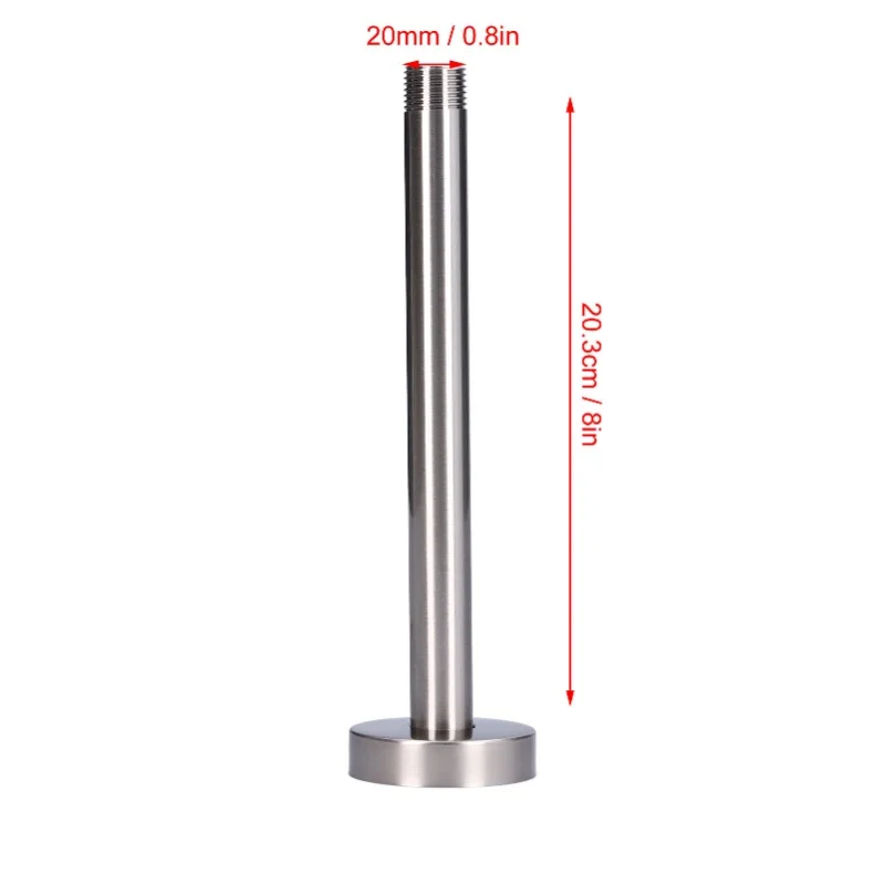

NPT 20MM Shower Arm 8 Inch Shower Head Arm Concealed Wall Mounted Shower Extension Arm For Bathroom HotelBrushed