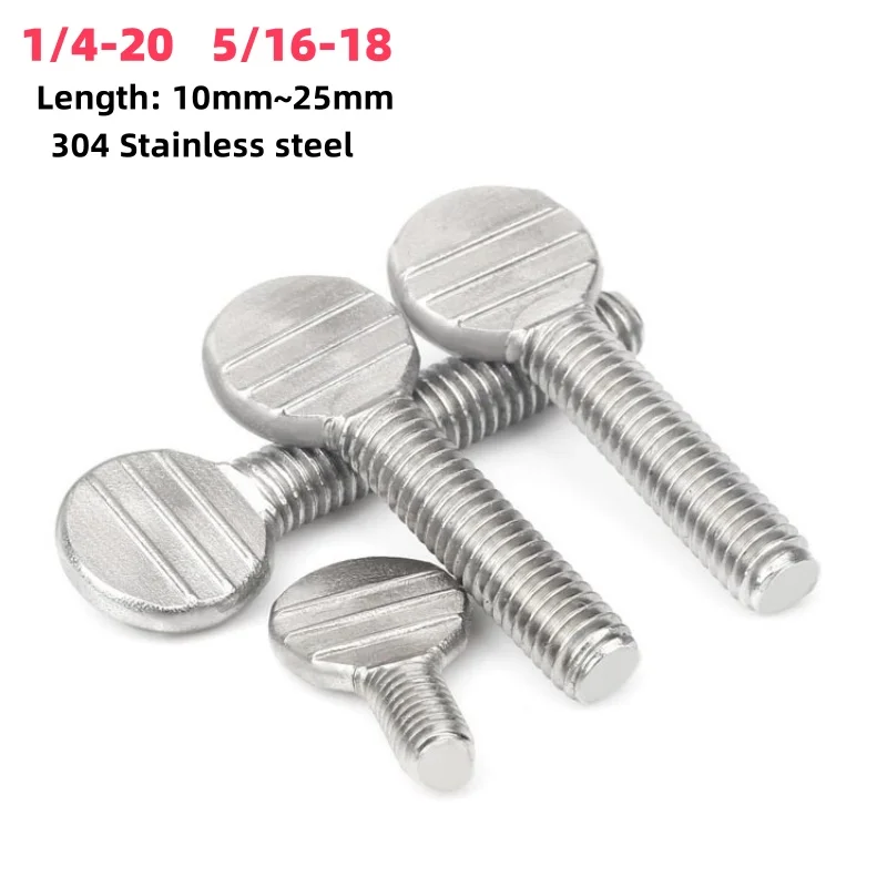 Imperial 304 Stainless Steel Hand-Tighten Table Tennis Racket Bolts 1/4-20 5/16-18 Flat Head Wave Plate Screw Thumb Screw