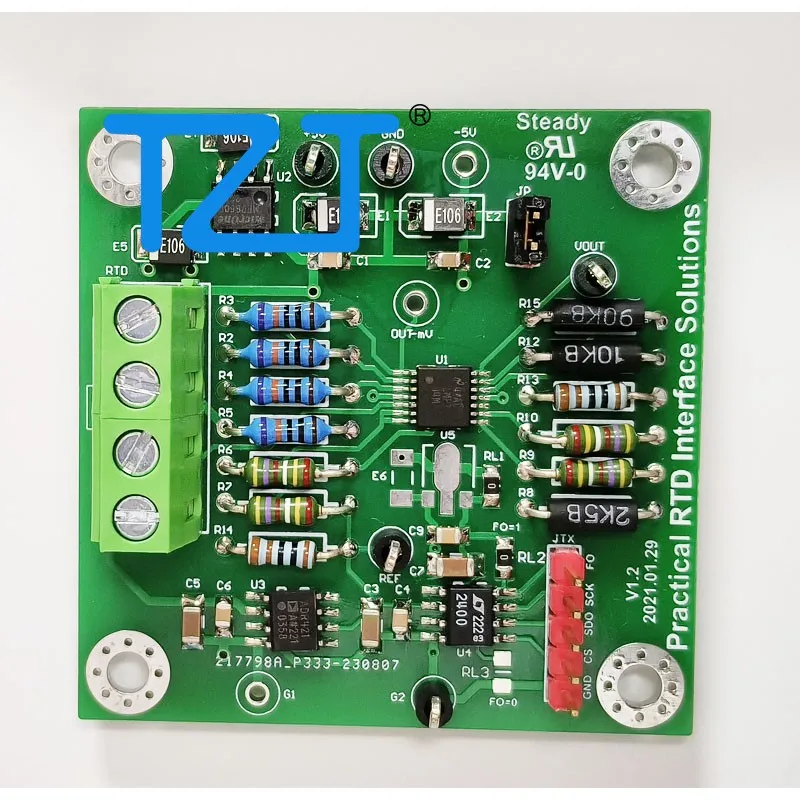 TZT AFE Analog Front End Practical RTD Interface Solutions (51 Drive) for 4-Wire PT100 RTD Sensor