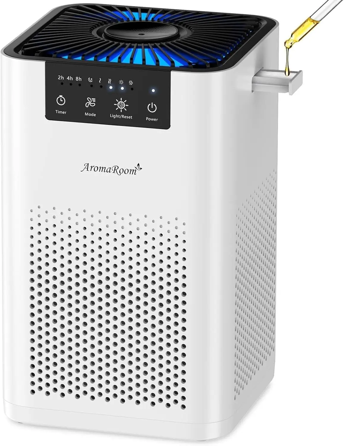 

AromaRoom Air Purifier with 3-in-1 HEPA Filter, Pet Odor Removal, Aromatherapy, Quiet 360° Airflow for Bedroom, Office, Dorm