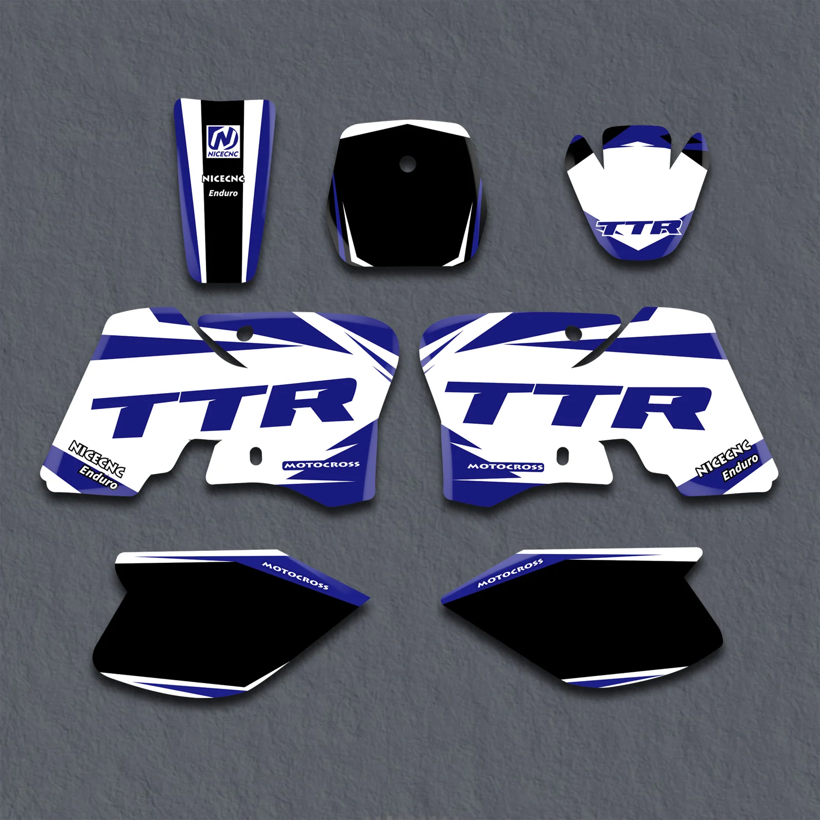 

For Yamaha TTR 90 TTR90 2000-2007 2006 2005 2004 2003 2002 2001 Motorcycle Full Graphics Background Decal Sticker Kit Customize
