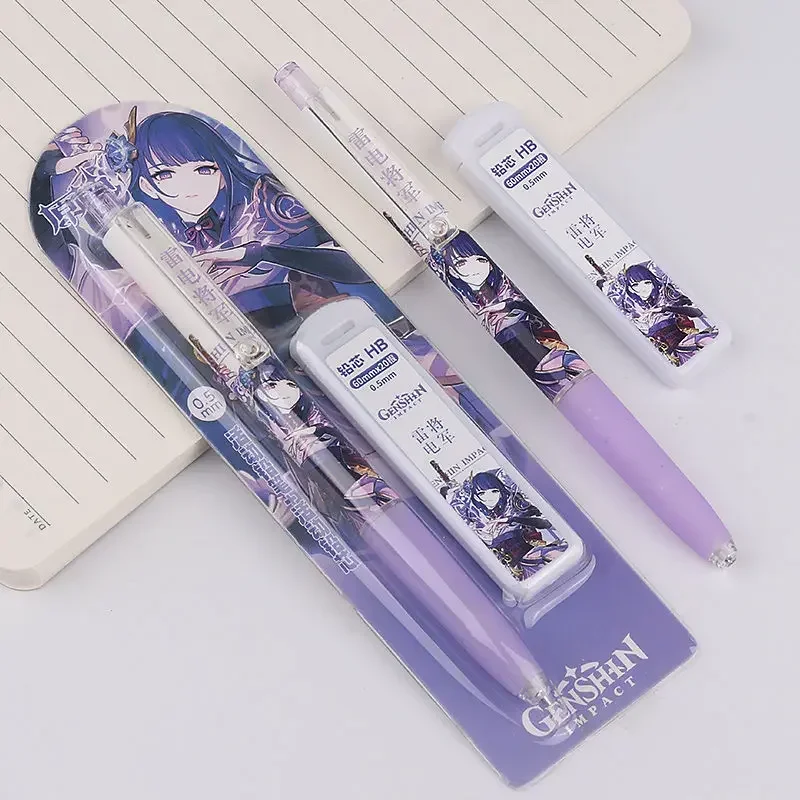 Game Impact Ai Haitham Shogun 0.5mm Cute Press Automatic Mechanical Pencil School Office Supplies Student Gift With Refill