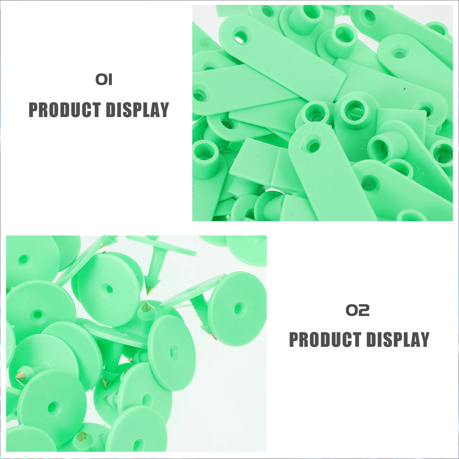 

100pcs Sheep Ear Tags Large Green Plastic Livestock ID Tag Animal Ear Tag Cattle Tags Dog Collar Accessories Pet Supplies