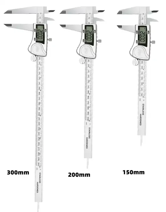 Electronic Digital 150mm Caliper Large LCD Screen High Precision Metal Stainless Steel Vernier Caliper200mm 300mm Measure Tool