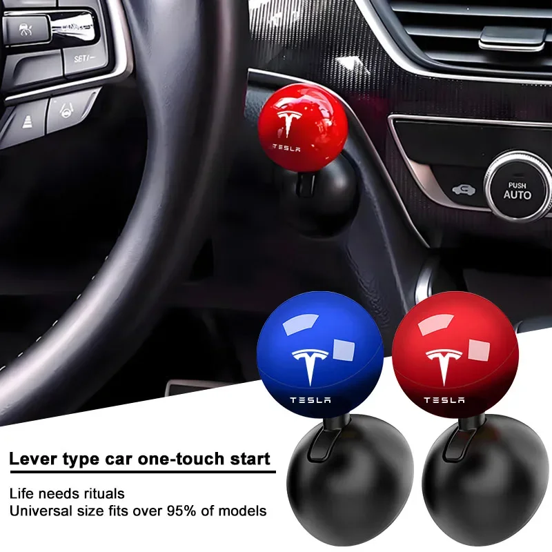 Car One Click Start Button Joystick Car Engine Start Stop Button Joystick For Tesla Model 3 S X Y 2021 Style Roadster Invader