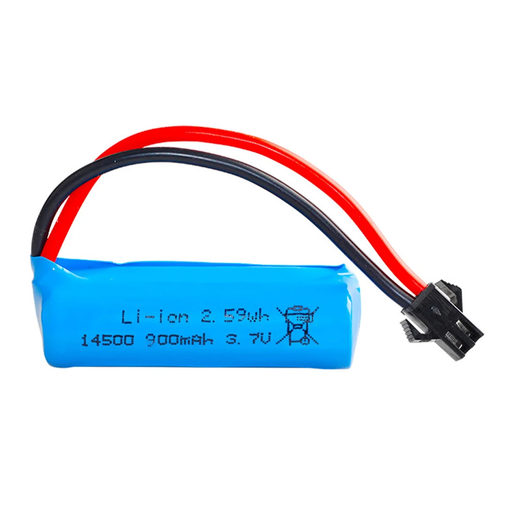 3.7V 900mah lipo battery For C2 D828 RC Car toys accessories 3.7V 800mah upgrade 14500 SM-2P For RC Stunt Dump Car Battery Toys