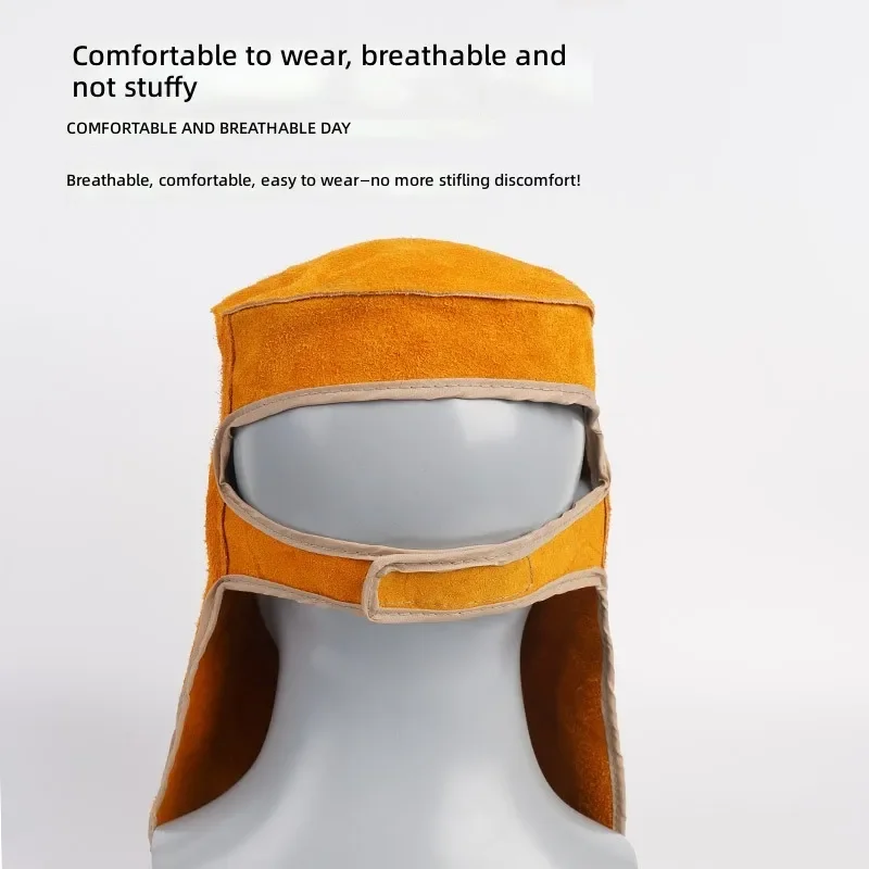 for Automatic Dimming Welding Mask Head Mounted Anti Glare Argon Arc Welder Protective Cowhide Cap Labor Protection Gear