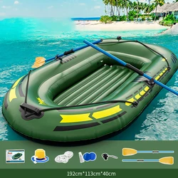 192x113cm PVC Double Inflatable Boat Rubber Fishing Boat Raft With Oars Pump Canoe For Fishing Rafting Diving Water Transport