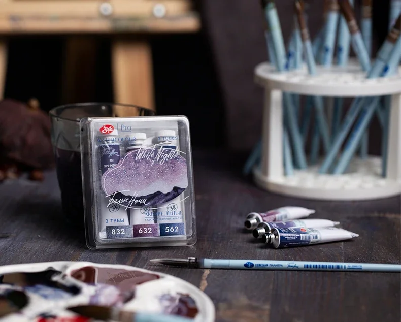 Russische White Nights Extra Fine Aquarellfarben in Künstlerqualität, 10-ml-Tuben, neue Grundfarben, geeignet für professionelle Kunstmalerei – Detail 5
