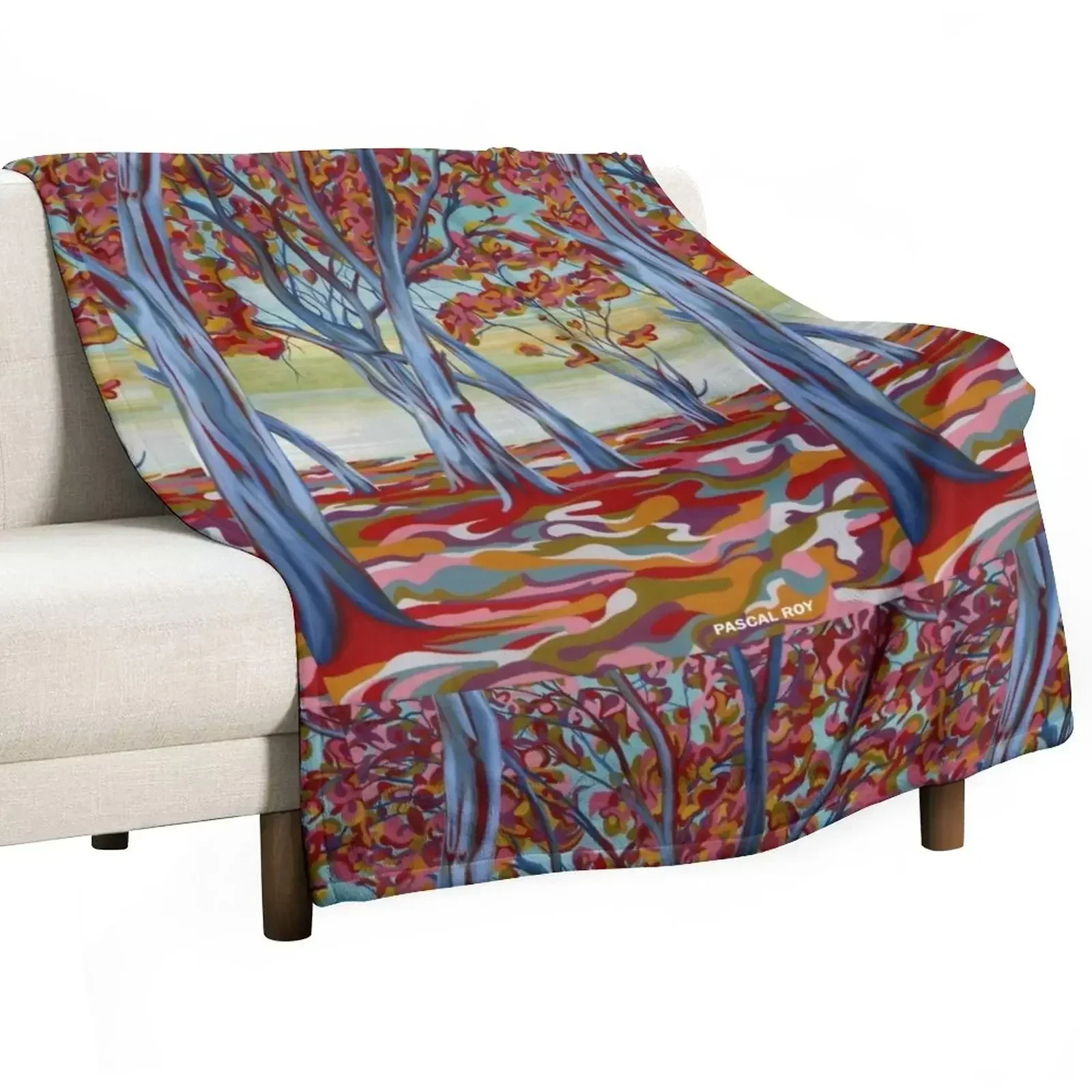 

- DETAIL OF GOLDEN MOMENTS - ART BY PASCAL ROY Throw Blanket Bed linens Nap Blankets