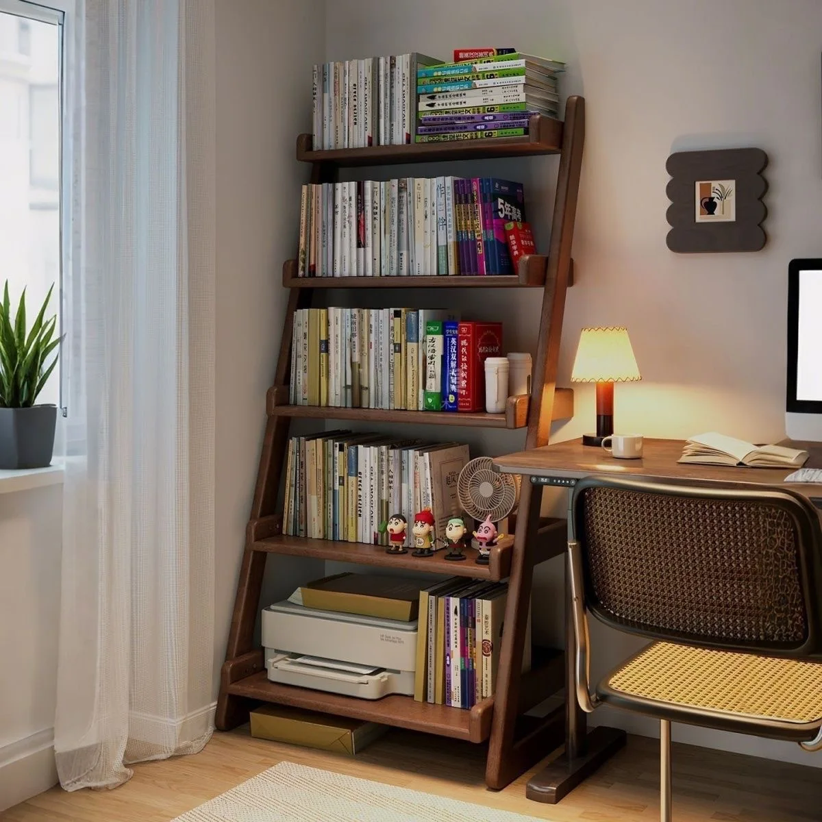 

Прямые поставки с завода: Новинка 2026 года – Высококачественная трапециевидная книжная полка из массива дерева от пола до потолка, многоярусная полка для хранения, угловая полка для спальни