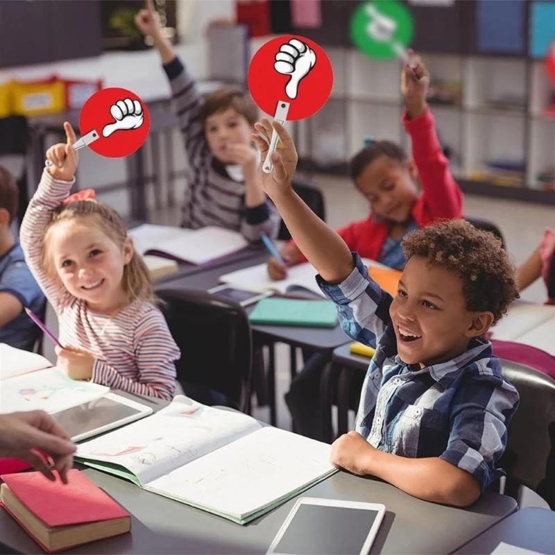  10 Pcs/Set Classroom Voting Paddle True False Paddle Thumb Up Thumbs Down Classroom Tuning Paddles Yes No Paddles
