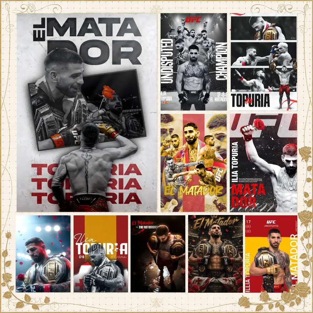 Fighter E-El Matador Combat Sports Poster Wall Art Bedroom Living Room Dorm Bar Cafe Gym Studio Home Decor Gifts