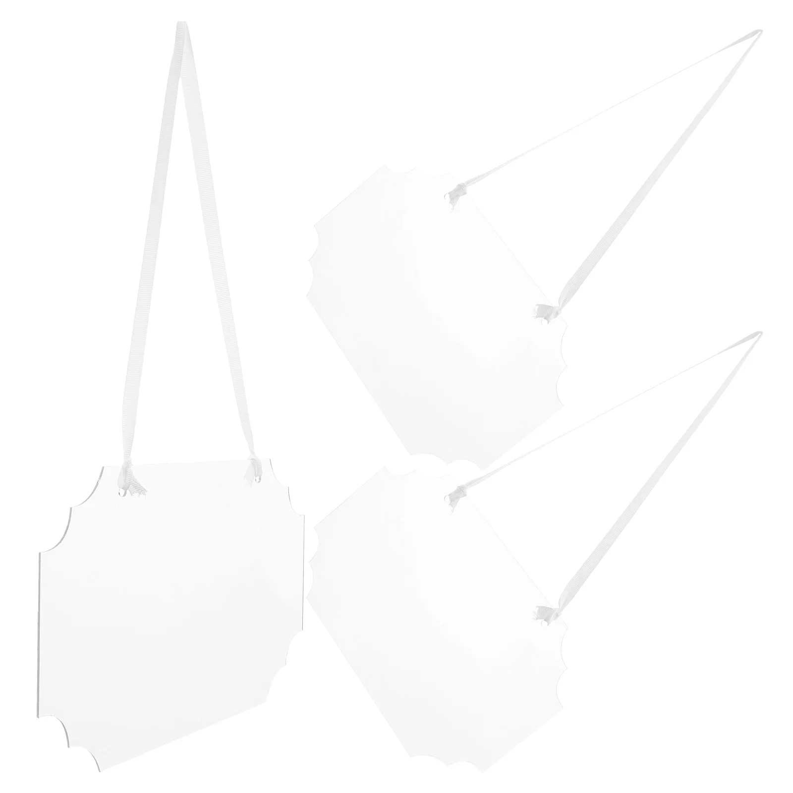 3 قطعة علامة معلقة من الأكريليك الفارغ الشفاف، لوحات علامات رسائل ذاتية الصنع لمتجر المنزل والمكتب متعدد الوظائف #4