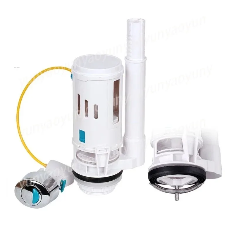 Universal Flush Replacement Valves Side-Press Double Flush Drain Valves Toilet Tanks Component for Water Discharge