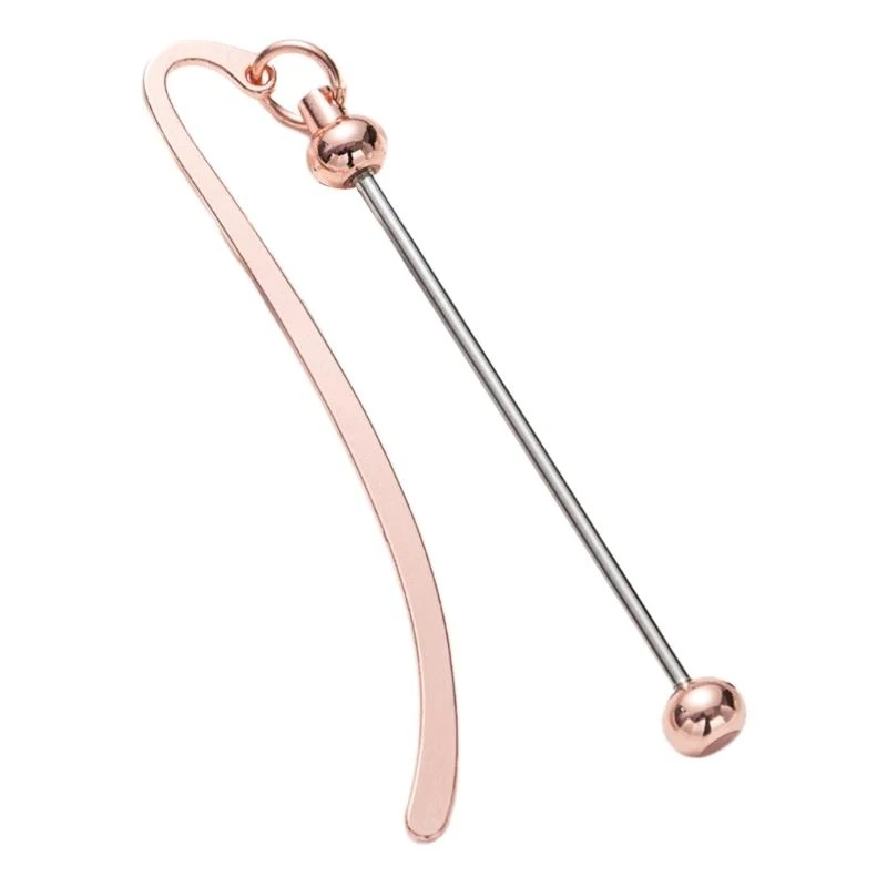 DIY Beadable Book Mark Page Mark Metal закладки с длинным подвеской для книжных читателей читателей Подарок учителя