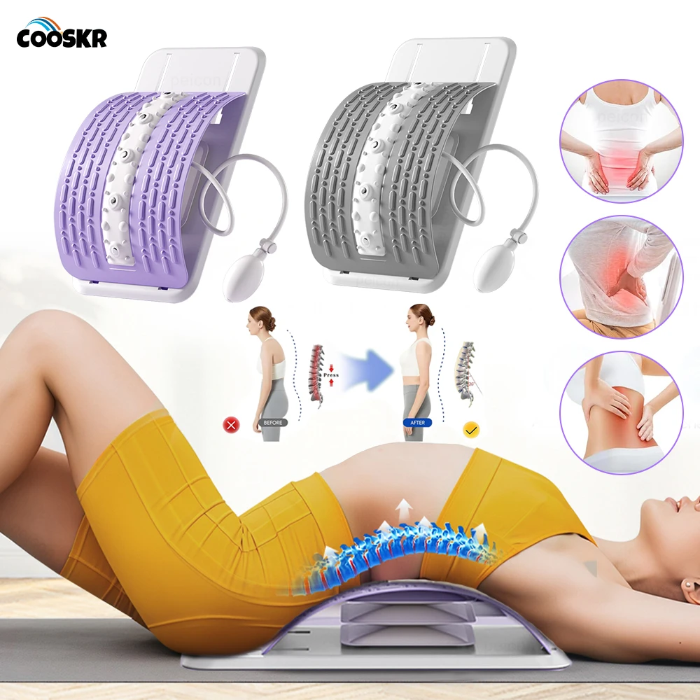

Magnetic Back Stretcher Massager For Waist Lower Back Muscle Relax Spine Pain Relief Lumbar Stretch Cervical Support Massager
