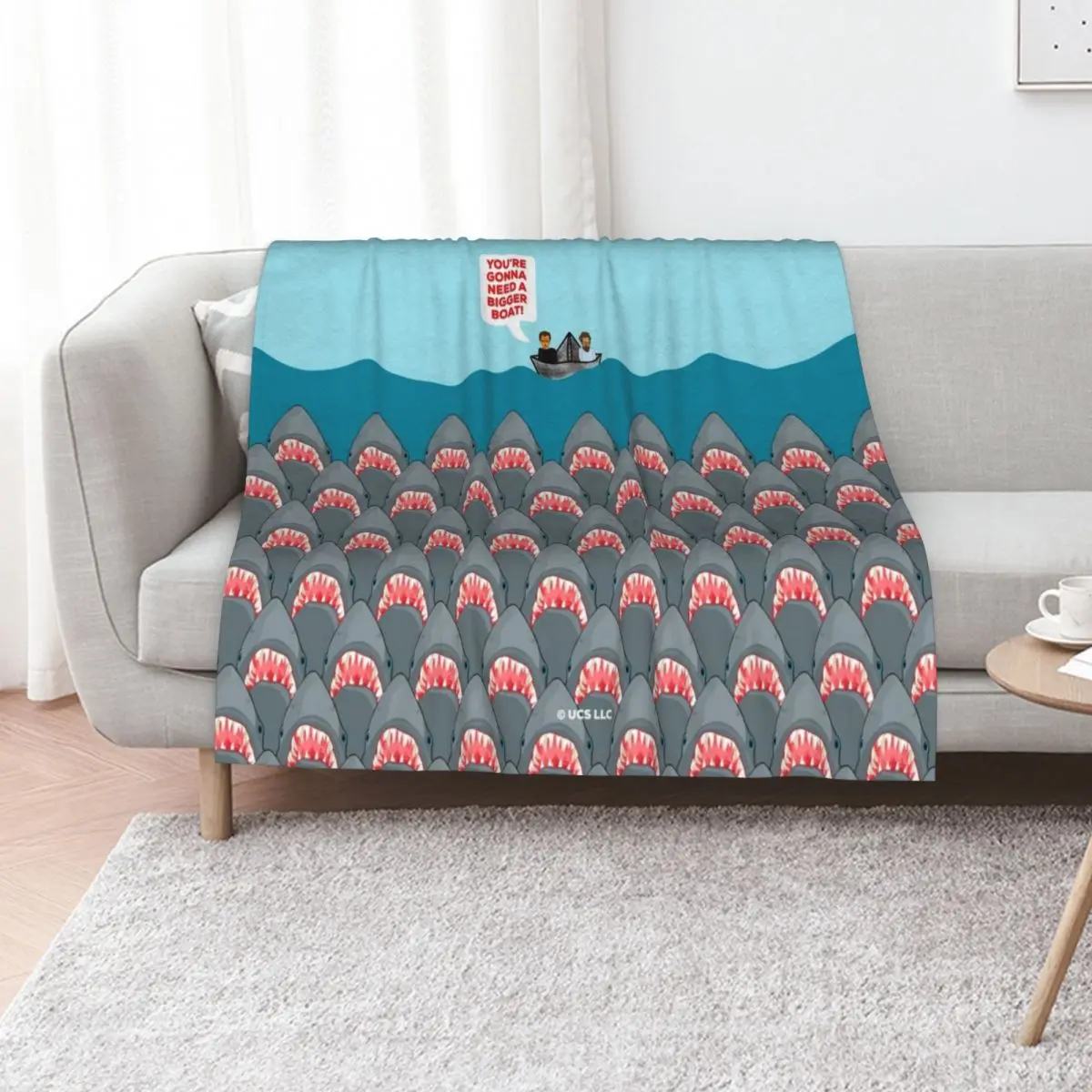 Jaws Movie Sharks Throw Blanket Cute Blankets For Baby Luxury Thicken Sofa Quilt Extra Large Throw Large Blankets