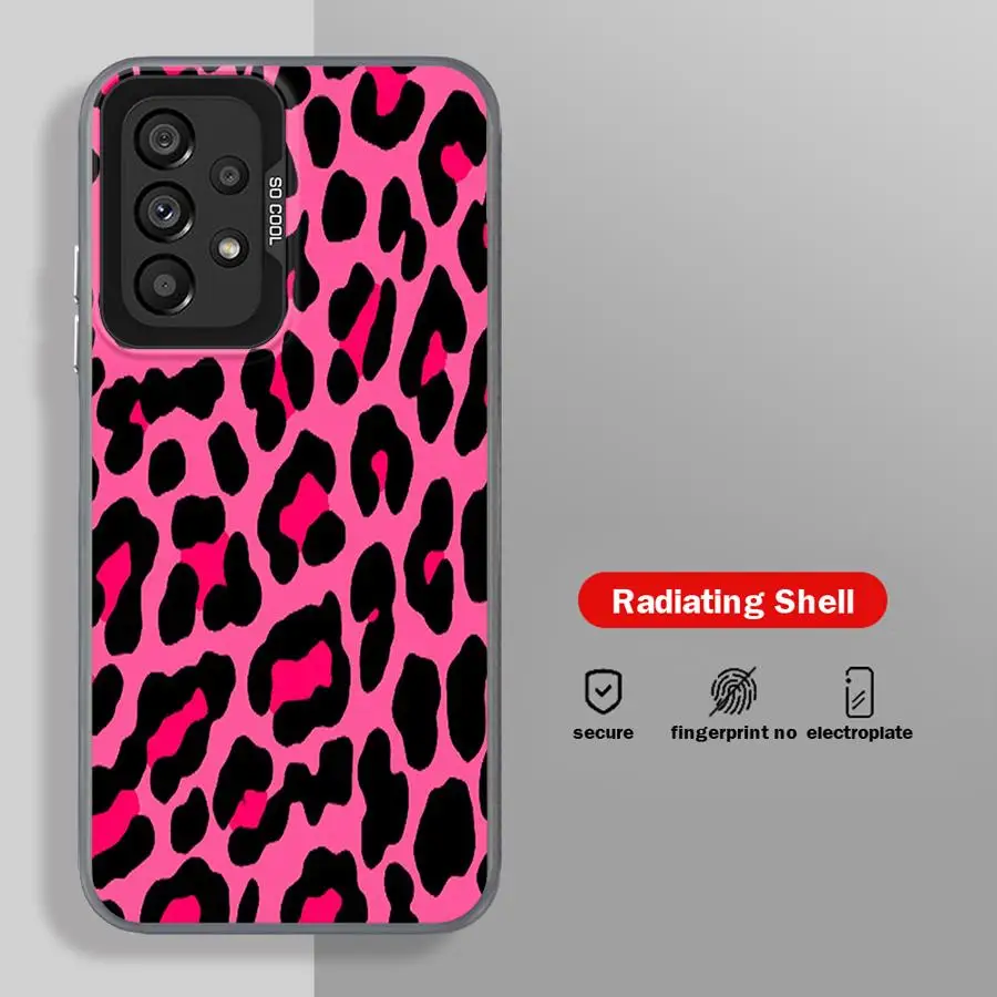 حافظة لهاتف سامسونج جالاكسي A72 A26 A36 A71 A53 A54 A52 A51 A56 A35 A73 A55 لون الفهد #6