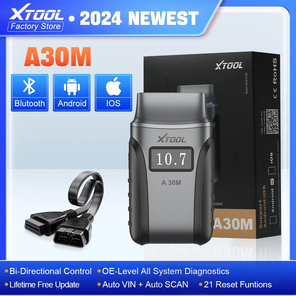 

XTOOL Anyscan A30M OBD2 сканер Bluetooth автомобильные диагностические инструменты двунаправленный тестовый считыватель кодов CAN FD бессрочное бесплатное обновление