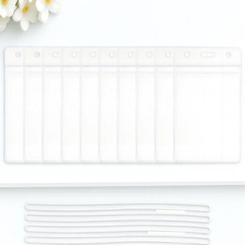 

10pcs Luggage Label Holder Clear PVC Suitcase Identification Cover Wear Resistant Practical Travel Accessories Cruise Luggage
