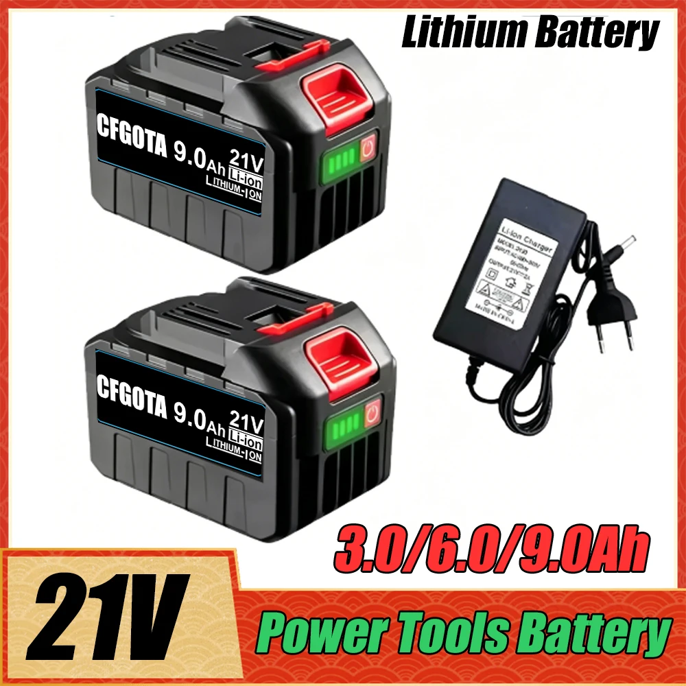 21V Rechargeable Lithium Battery,High Capacity Cordless Electric Power Tool Battery for Makita 18V Tool Replacement Battery
