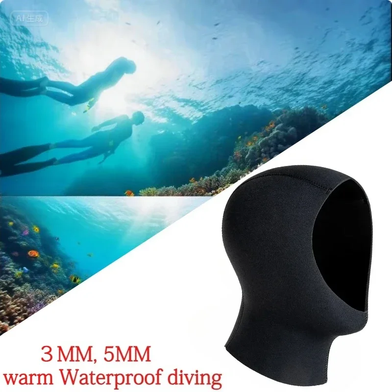 Neoprene Diving Cap 5mm3mm Outdoor Diving Stretchy Thermal Scuba Dive Hood for Men Women Cold Water Swimming Snorkeling Surfing
