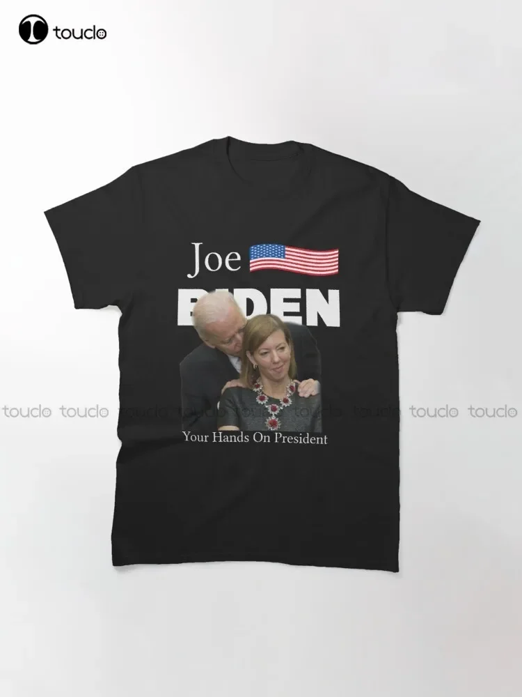 جو بايدن يديك على الرؤوس بايدن للرئيس قميص بايدن رالي الكلاسيكية تي شيرت التي شيرت للرجال Xs-5Xl جميع المواسم المحملة