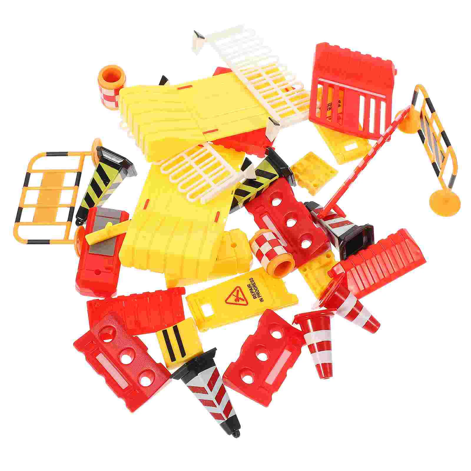 Roadblock Simulation Props Miniature Traffic Barrier Toy School Teaching Aids Street Signs