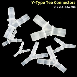 3~50PCS 2.4~12.7mm Y-Type Tee Connectors Food Grade PP Pagoda Joint Aquarium Fish Tank Adapter Air Pump Hose Distributor Joints