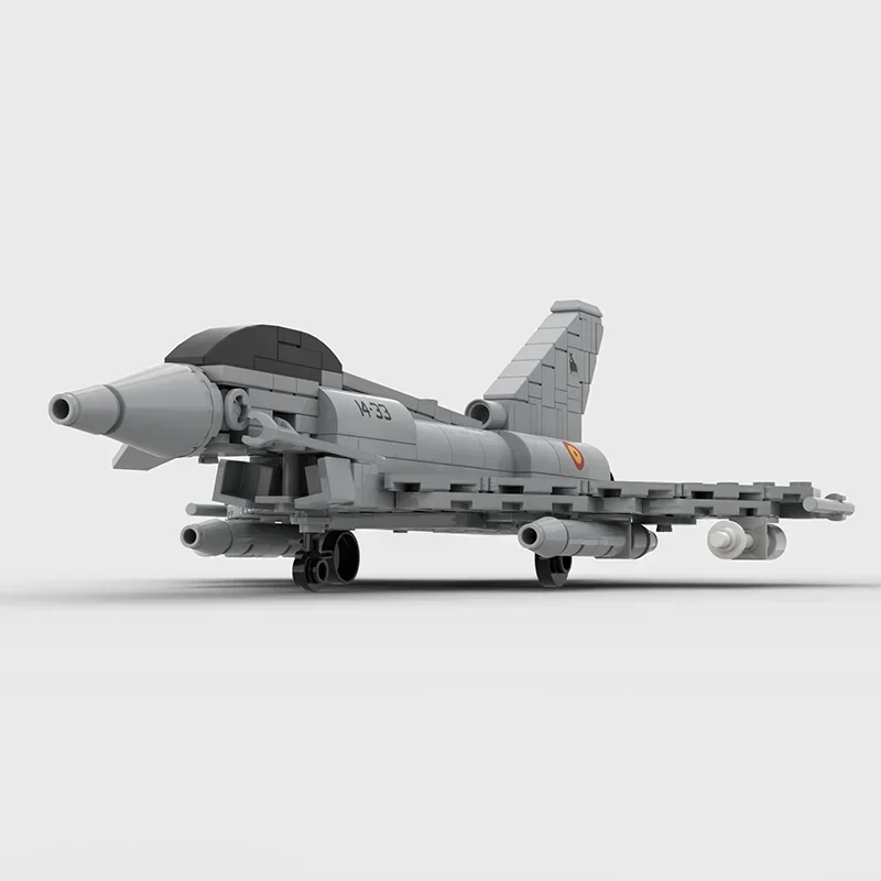 Moc Building Bricks Военная модель 1:72 Eurofighter Typhoon Fighter Технология Блоки Подарки Рождественские игрушки Наборы «сделай сам» Сборка