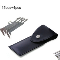 Locksmith Practice Tools, Stainless Steel LockPick Set,Tension Tools,12pcs Bag Tool ,Card Tool