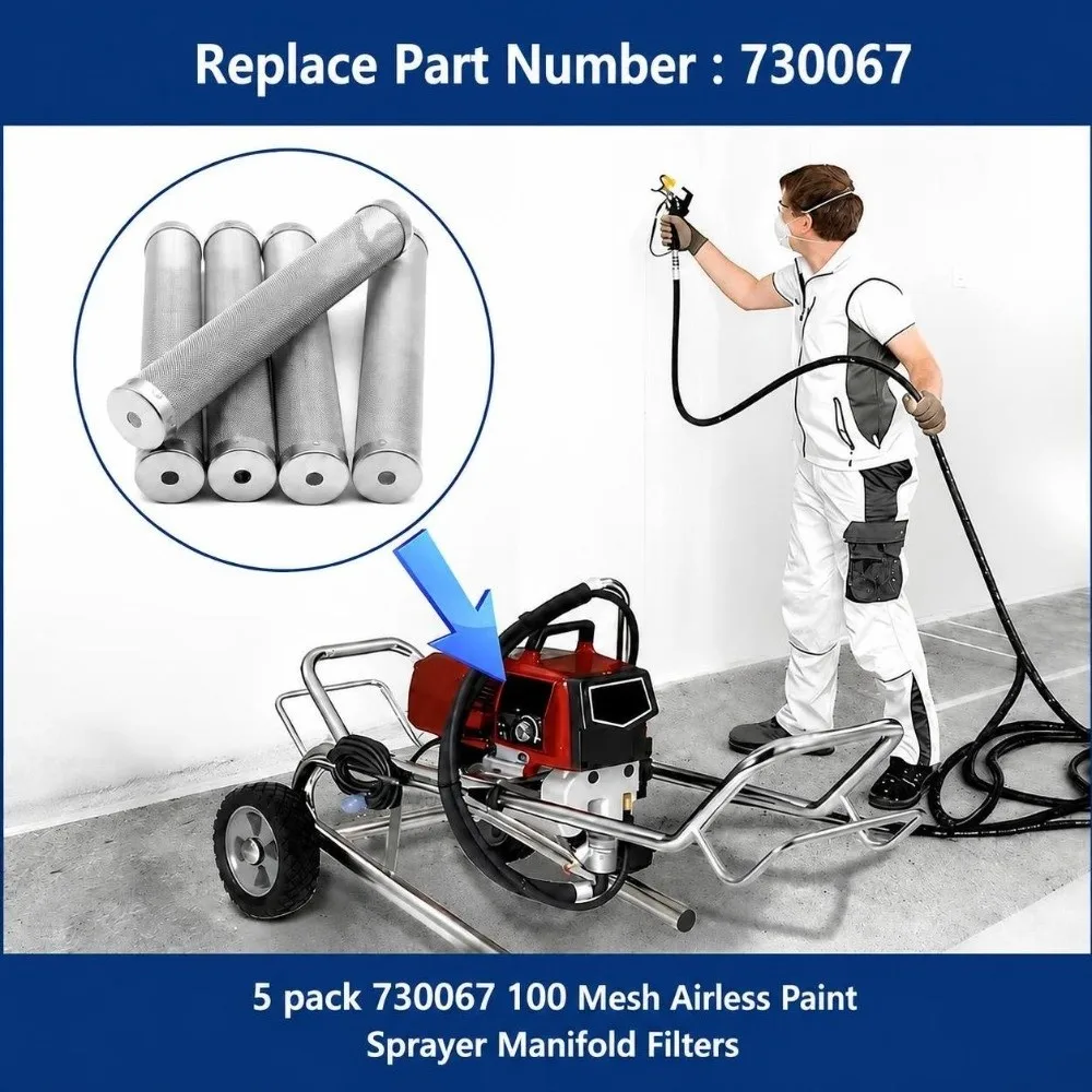 Stainless-Steel Airless Spray Pump Filter 30 /60/100 Mesh Single/Double Layer Spray Pump Outlet Filter 730-067