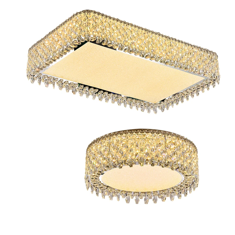 

Круглый кристалл K9, круглый потолочный светильник, зеркало из нержавеющей стали с регулируемой яркостью, современный декор комнаты, Lamparas De Techo, роскошное освещение