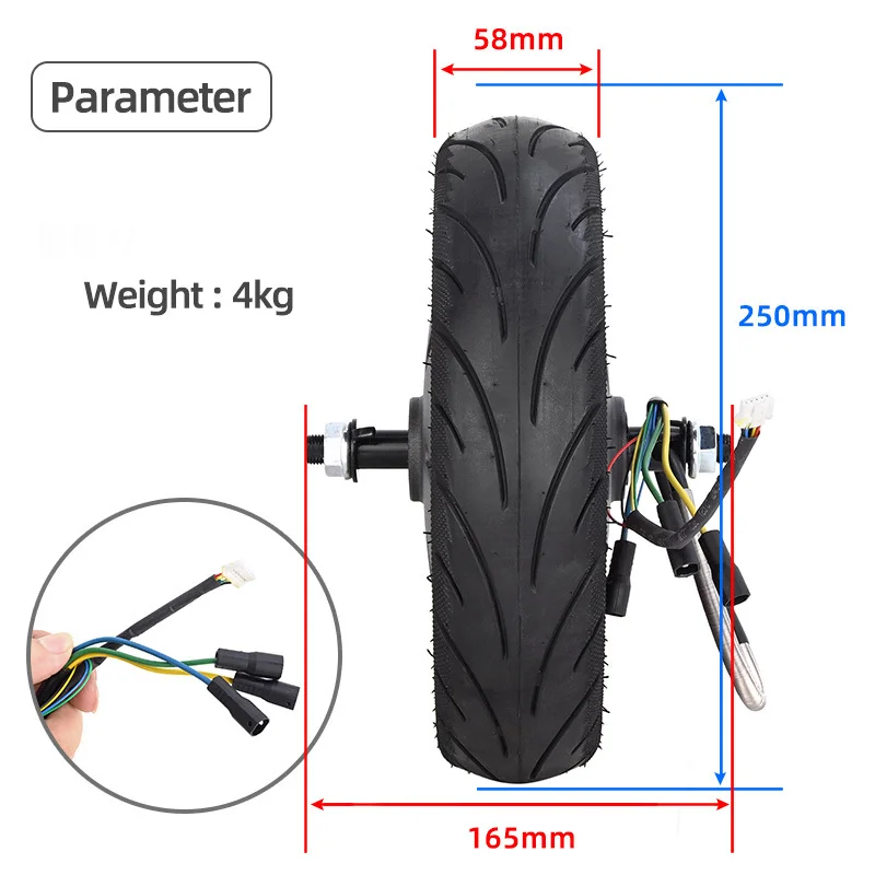 Disponibile Pneumatico per scooter elettrico con accessori adatti per Max G30 Sostituzione ruota antiscivolo Pneumatico solido da 10 pollici Pneumatico per scooter