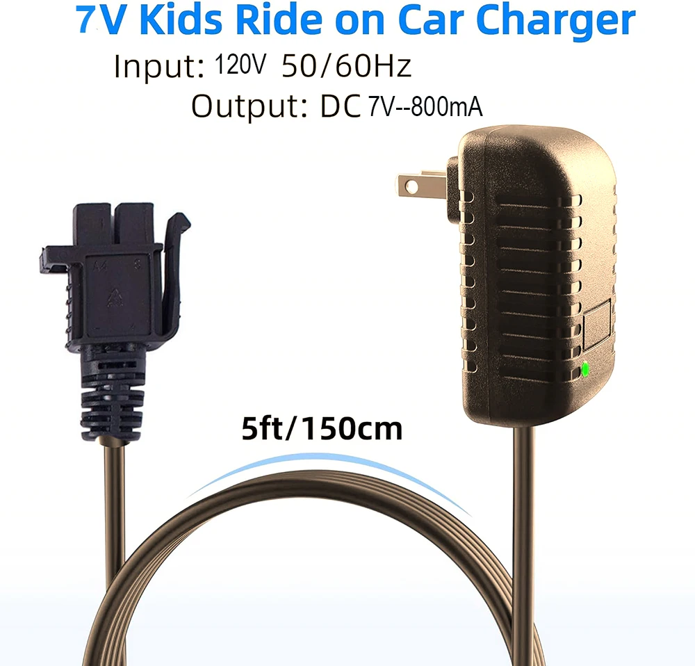 6V Charger for Ride on Toys,6V Battery Charger for Kids Ride on Car,6 Volt Charger for  Wheels Electric Ride-Ons Accessories