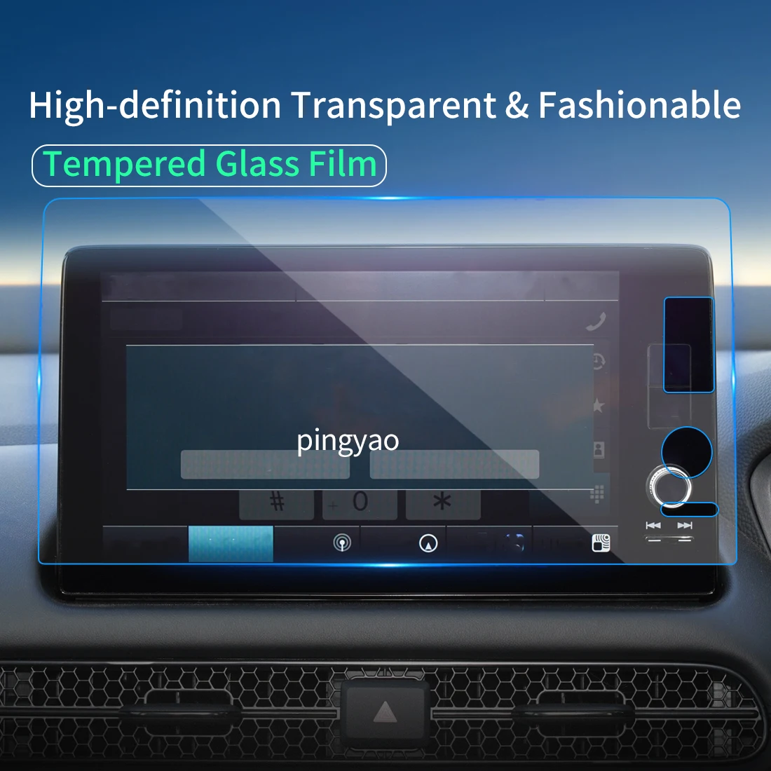 For HONDA ZR-V RHD 2024 Touch Screen Protector Display Tempered Glass Protective Film Carplay Car Vehicle Exterior Accessories