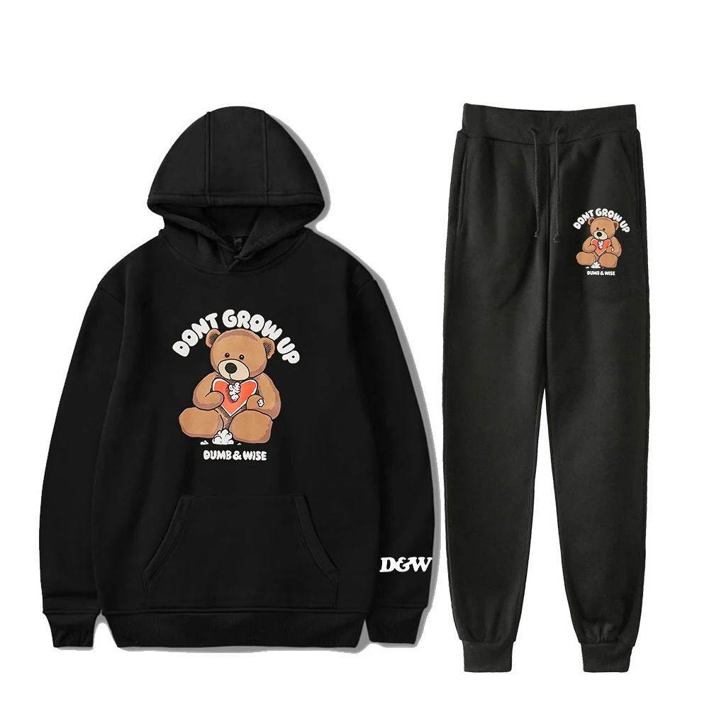 

XPLR Sam and Colby Don't Grow Up Hoodie Jogger Pants Two Piece Set Sweatshirts+Sweatpants 2023 Couples Wear Men Women's Set