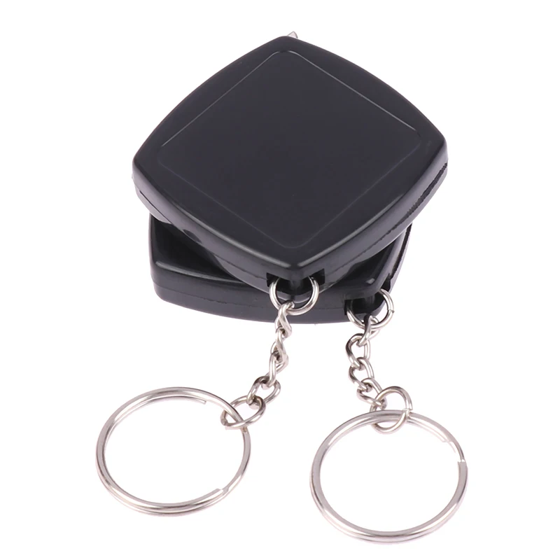 Black Square 2m Tape Measure Retractable Gift Small Steel Ruler Key Chain Mini Steel Automatic Telescopic Measuring Tape