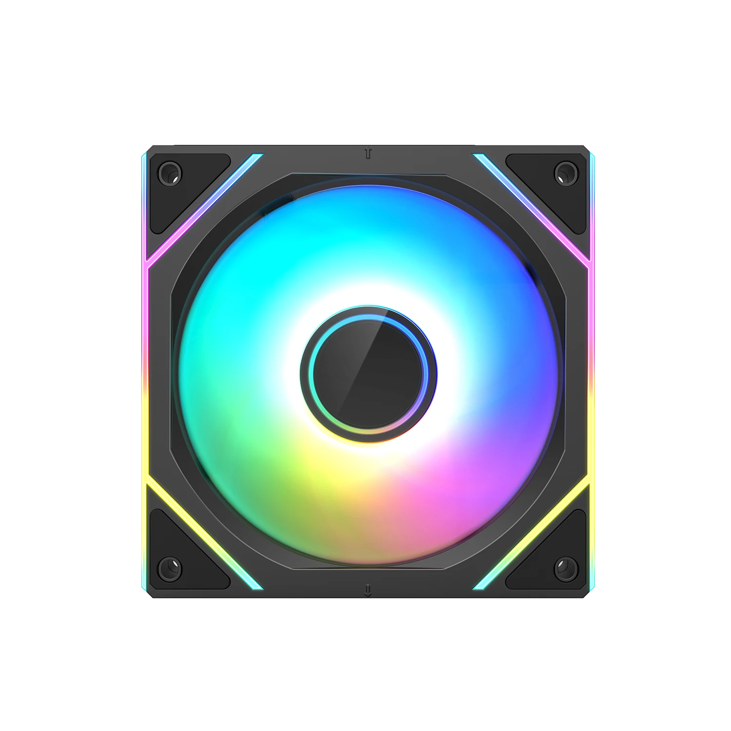 ICE Whale WX-2 와이어 스플라이싱 PC 케이스 쿨링 팬 ARGB 미러 사이클 조명 효과 600-1800RPM PWM 수냉 360mm 쿨러 팬