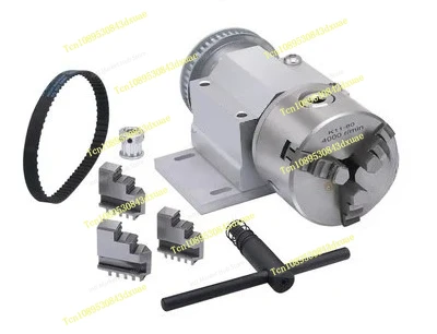 Multifunctional 80/100 Chuck Four Jaw Chuck Spindle Assembly for Micro Lathe Bead Machine Centering Hole Clamp Ball Mchine