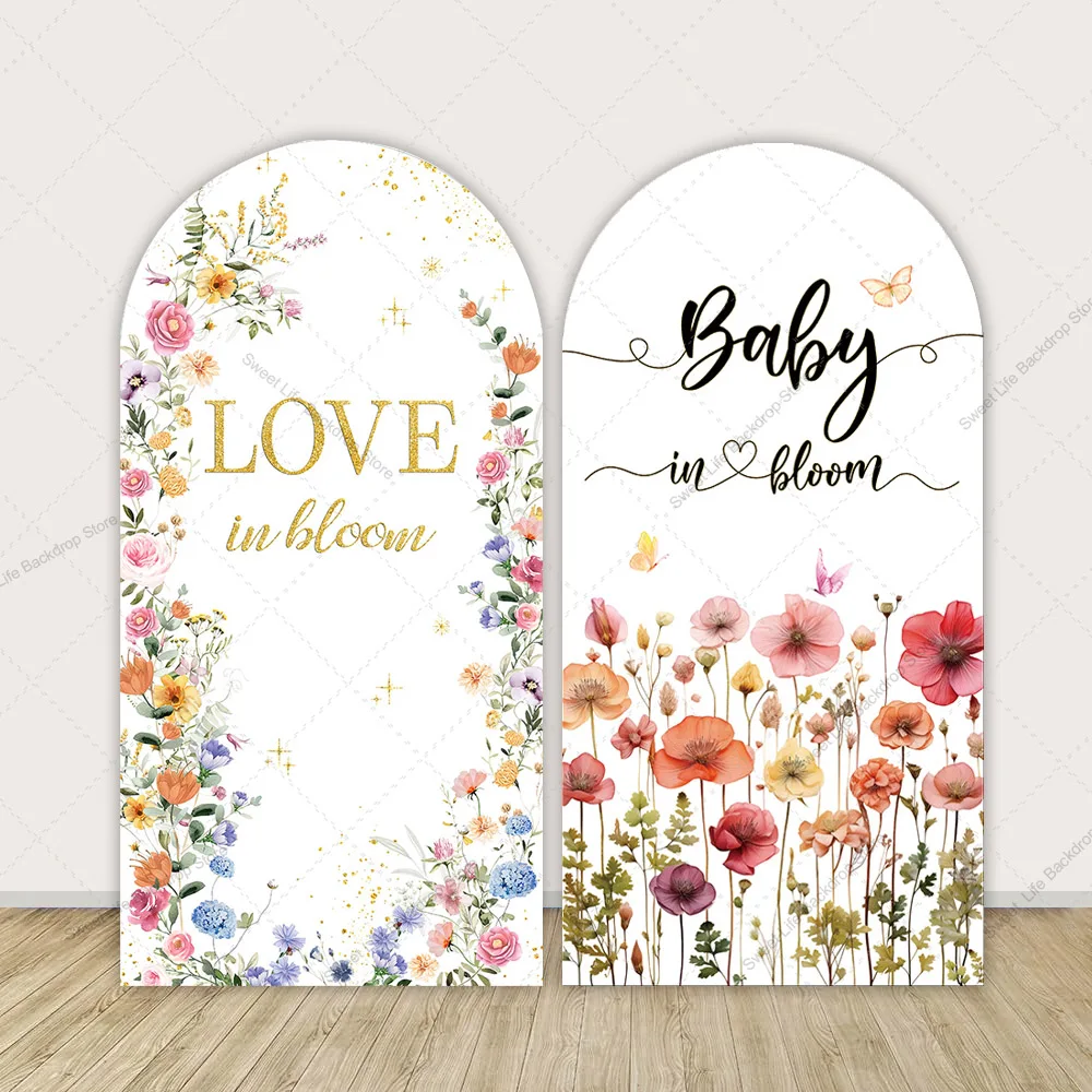 

Цветок Бабочка Baby Shower Chiara Арка Настенные Чехлы Baby in Bloom Вечеринка Фон Декор Фон