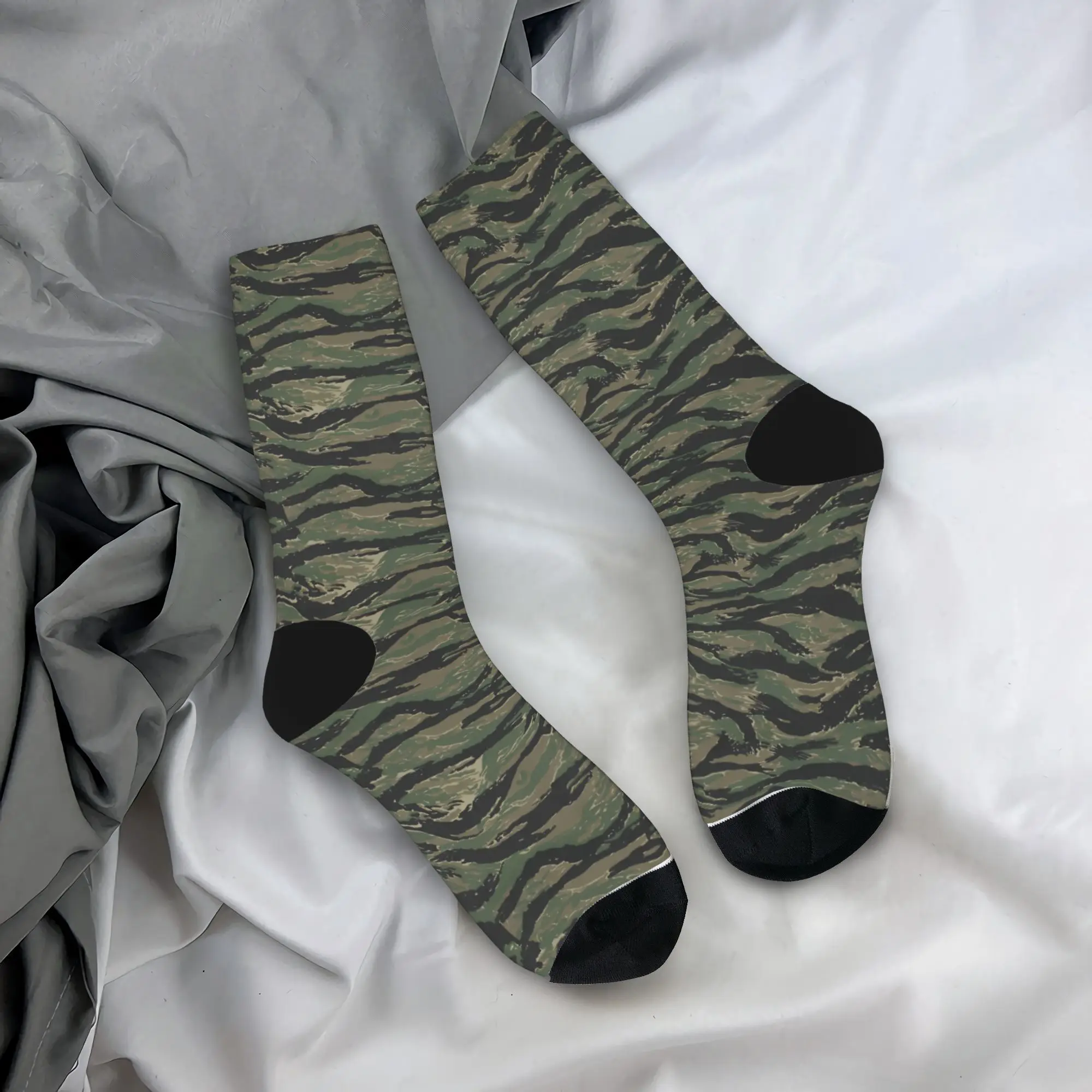 

Tiger Stripe Camo (24) Socks Harajuku Stockings Autumn Anti-Slip Unisex Men Socks Comfortable Printed Outdoor Socks