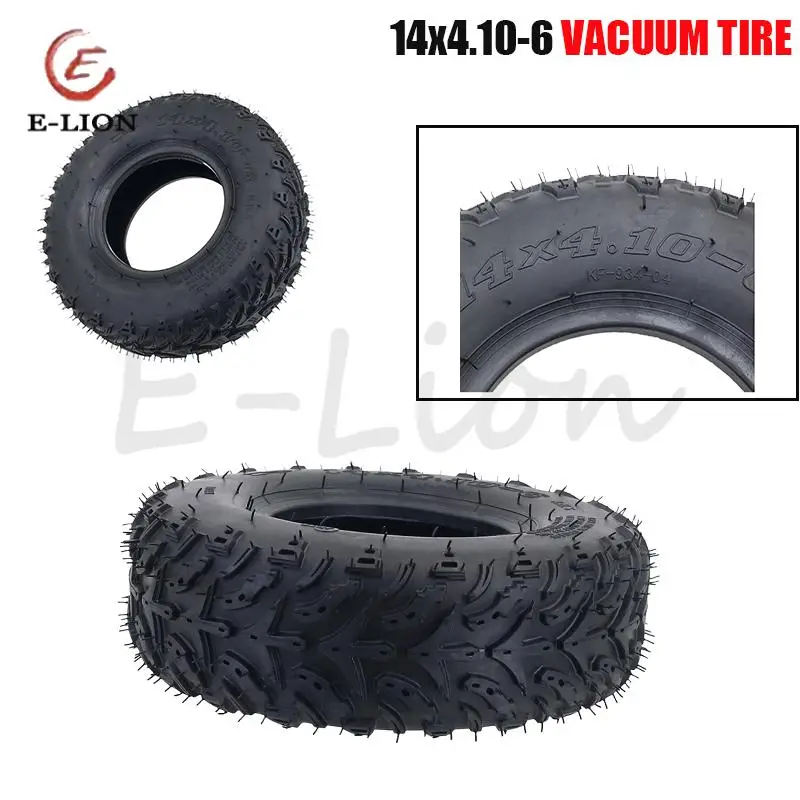14x4.10-6 Tire Kart Beach Bike Tire 6-inch Vacuum Tire Accessories