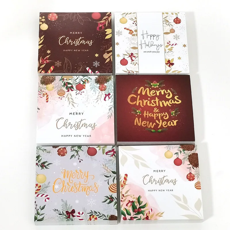 Amazon Cross-Border Wholesale Christmas Thank-You Card Coated Paper Card Gift Gift Card Decoration Packaging Card