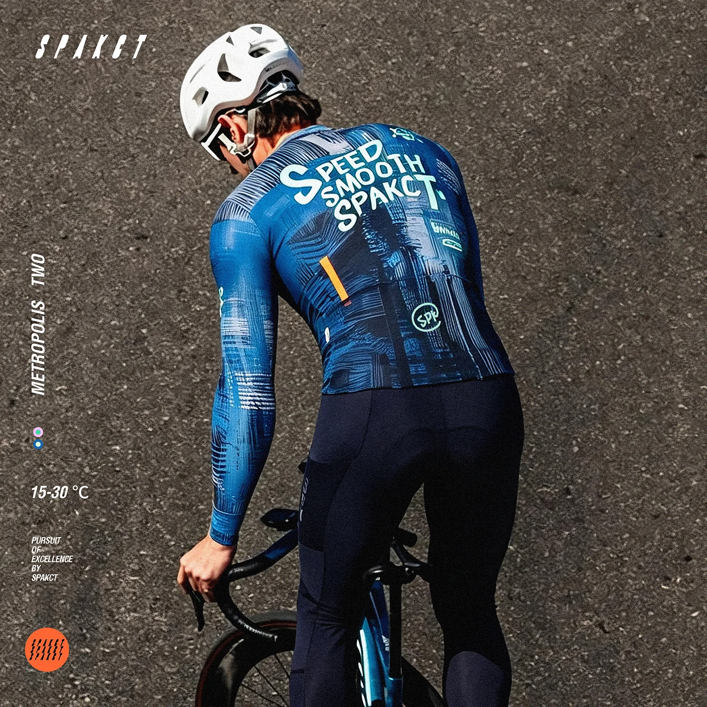SPAKCT Metropolis Series Men Long‑Sleeve Cycling Jersey  Spring Summer Quick‑Dry Breathable Mountain Road Bicycle Riding Shirt