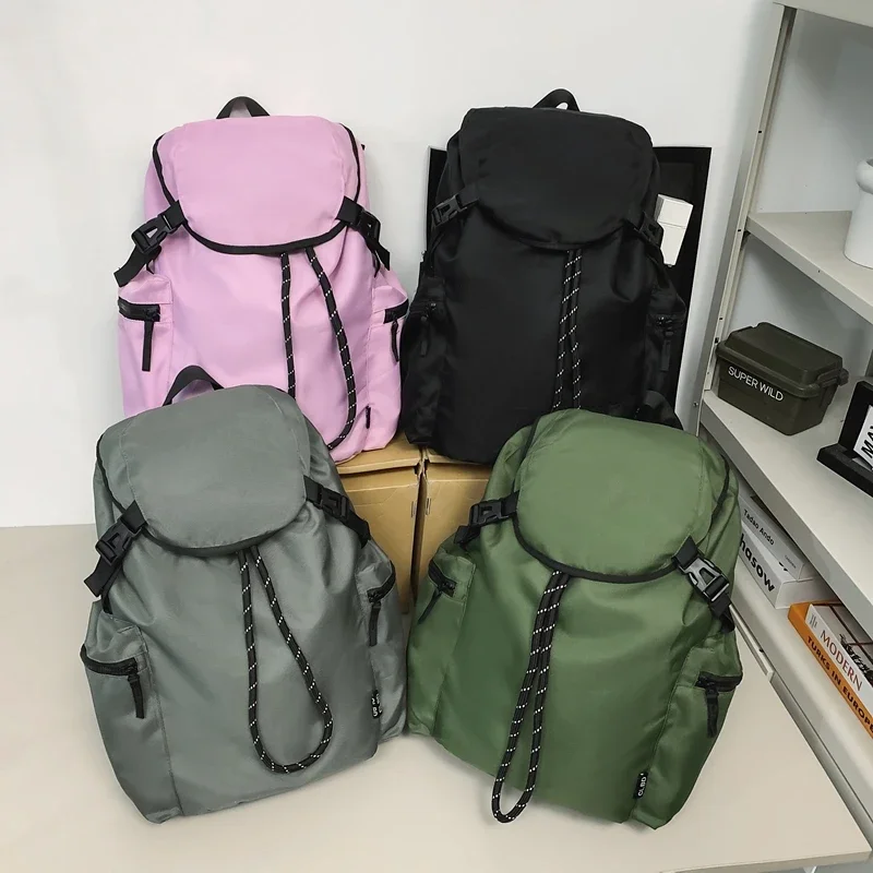 New Design Fashion Climbing Backpacks for Women Simple Hiking Bags High-capacity Men's Solid Popular Casual Outdoor Rucksack